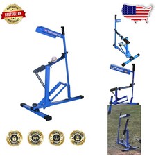 Adjustable Speed Pitching Machine Blue Flame Baseball Manual 60 MPH