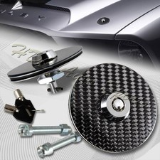 Universal Jdm Carbon Fiber Mount Bonnet Racing Hood Pin Latch Kit Lock W Keys