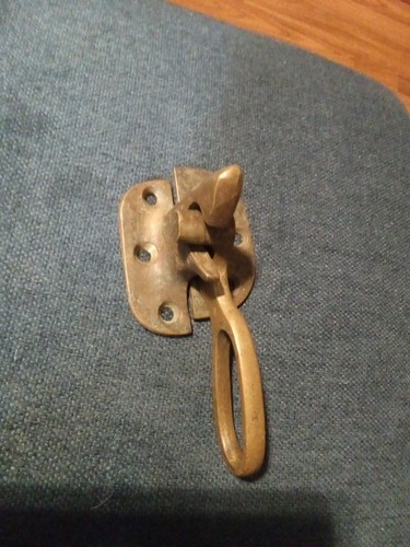 Antique Vintage Ice Box Hardware Latch Cast Brass Right Hand 