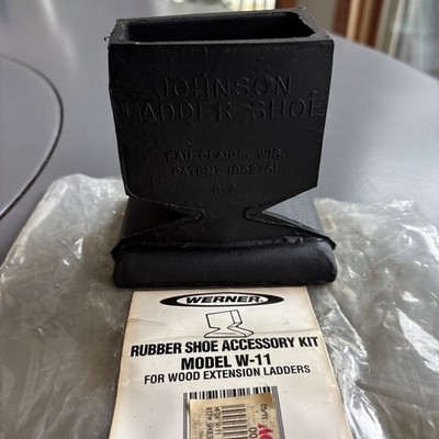 Johnson R-7 Ladder Shoe Wooden  Rubber Foot Replacement Werner W-11 Wood Ext