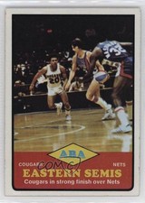 1973-74 Topps ABA Eastern Semis Mack Calvin Cougars vs Nets #205 2u3