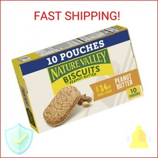 Nature Valley Biscuit Sandwiches, Peanut Butter, Snack Bars, 10 Bars, 13.5 oz