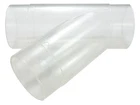 CHARNWOOD 63Y Y-Piece with 3 x 63mm (2-1/2") Outlets, clear PVC