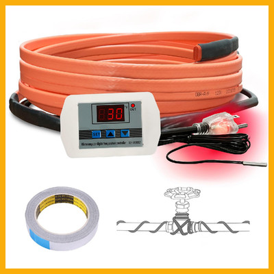 Cupohus 9FT Heat Tape for Water Pipes w/Digital Thermostat, Freeze Protect
