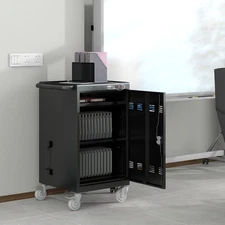 Hot Cabinet For Tablets Laptops Mobile Charging Cart 30-Device *