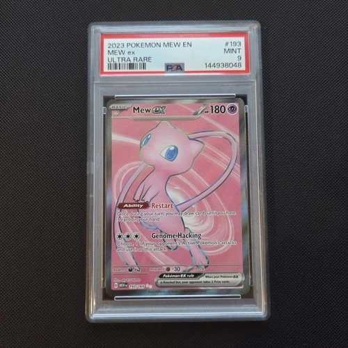 Pokemon Card - Mew Ex 193/165 Full Art Ultra Rare Scarlet & Violet 151 - PSA 9
