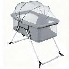 Portable Baby Bassinet - Foldable Bedside Bassinet, Lightweight Playpen with ...