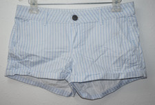 So Blue White Stripe Shorts Juniors Sz 9