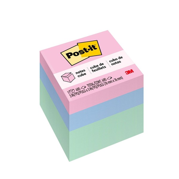 Post-it Haftnotizen WüRfel 7,6 X 7,6 Cm Meeresschaumwelle 490 Blatt Recycelbar-image