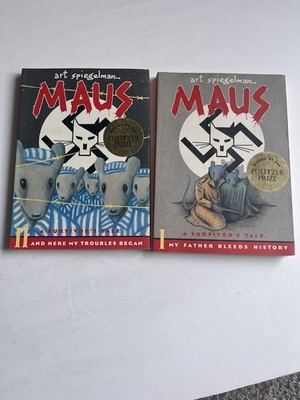 Maus Volumes I & II, Vintage 1989, 1991 (First Edition) Trade Paperbacks
