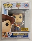 FUNKO POP 535 TOY STORY 4 SHERIFF WOODY HOLDING FORKY with PROTECTOR HOT TOPIC