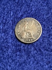 1845 Queen Victoria Silver Four Pence Coin, Groat