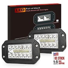 Flush Mount LED Light Pods, 2Pcs 6 Inch Spot Flood Combo Beam 6000 LM Triple