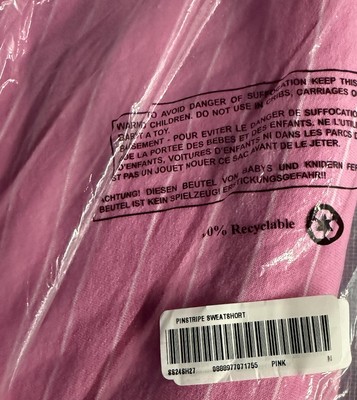 Supreme Pinstripe Fleece Sweatshort Pink Size medium Embroidered