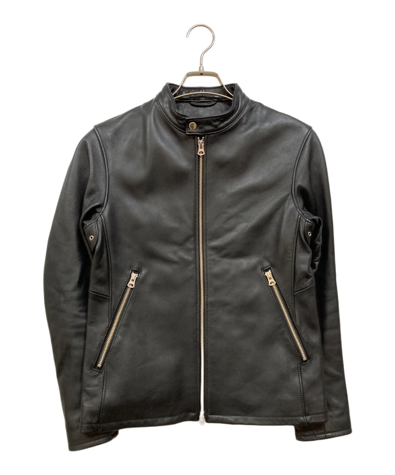 BEAUTY&YOUTH Lambskin Leather Single Riders Jacket Men's Size XS Black image 1