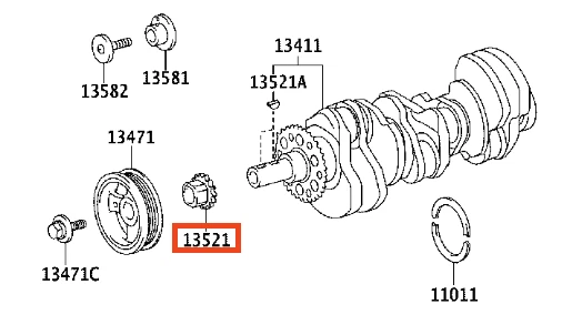 Kit de cadena de distribución original OEM para Toyota Camry RAV4 Venza Lexus 3.5 2GRFE Foto 3 de 4