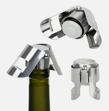 Stainless Steel Champagne Stopper Sparkling Wine Bottle Sealer Portable Cap UK