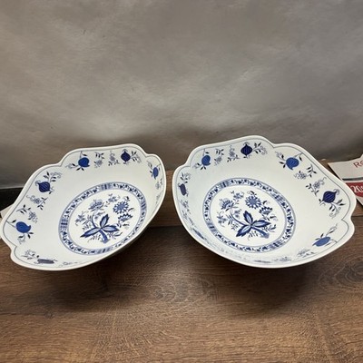 2x Form Marienbad Schale Ingres Weiß Ø 20 cm blau weiß Porzellan Germany