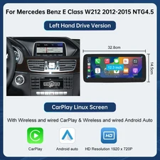 Wireless Carplay Linux Touch Screen For Benz E Class W212 2012-2015 NTG4.5/4.7