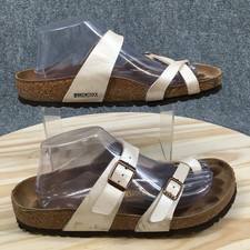 Birkenstock Mayari Birko-Flor Sandal Womens 41 Graceful Pearl White Toe Loop