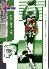2001 Fleer Game Time Laveranues Coles #46 New York Jets Football Card