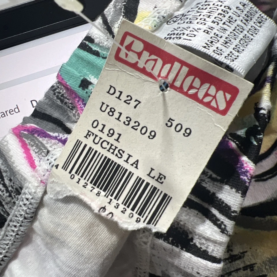 Pantalones Cortos Vintage Colorido Scrunch Biker - 2XL Nuevos con Etiquetas Jacques Mor’et Unisex Foto 4 de 4