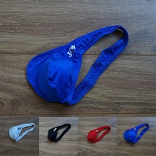 Seductive Men's Low Waist Thong Underwear with Unilateral Tie Comfortable Fit