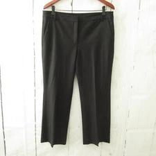 Kit & Ace Dress Pants 10 Black Wool Blend Flat Front