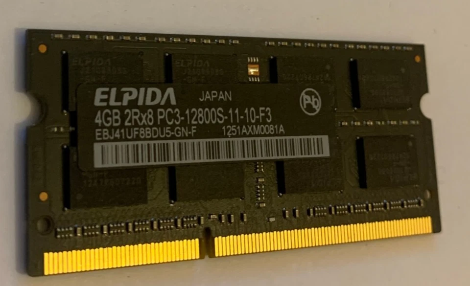 ELPIDA 4GB 2Rx8 PC3L-12800S-11-10-F3 1600 Mhz Laptop Memory Lenovo HP Acer Sony - Image 2 of 4