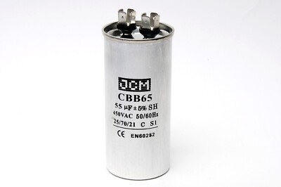 55UF 450V CBB65 55MFD 450 VAC 55 UF MFD Fan Capacitor Run AC AIR Compressor