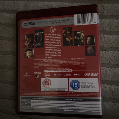Twelve Monkeys 1995 Sci-Fi Thriller - Bruce Willis, Brad Pitt (HD DVD) LIKE NEW - Picture 2 of 3