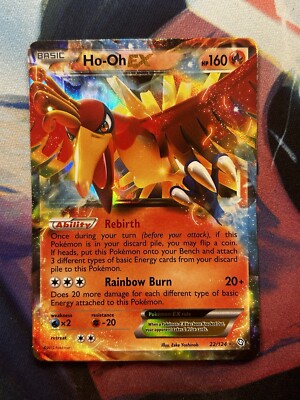 Ho-Oh Ex - 22/124 - Pokemon Dragons Exalted Black & White Ultra Rare ...