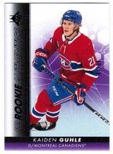 22/23 2022 SP HOCKEY KAIDEN GUHLE #111 ROOKIE AUTHENTICS PURPLE /99 MONTREAL