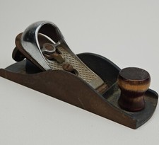 Vintage Wood Hand Block Plane With Adjustable Throat Woodworking 7" made in USA