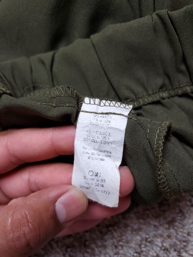 EPTM Jogger Pants Small Mens Green Rayon Blend Drawstring Pockets Stretch USA - Picture 5 of 12