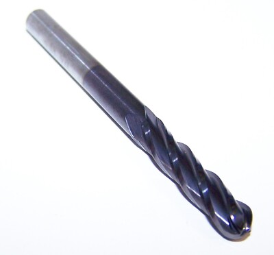 1/4" Carbide Ball End Mill – 2 Flute, YG1 E5I02016, 1/4" Shank For General Milling