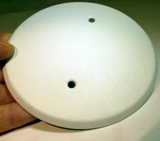 Taymac 1438 Wiring flush Device Closure Plate Round metal white 5" wide 