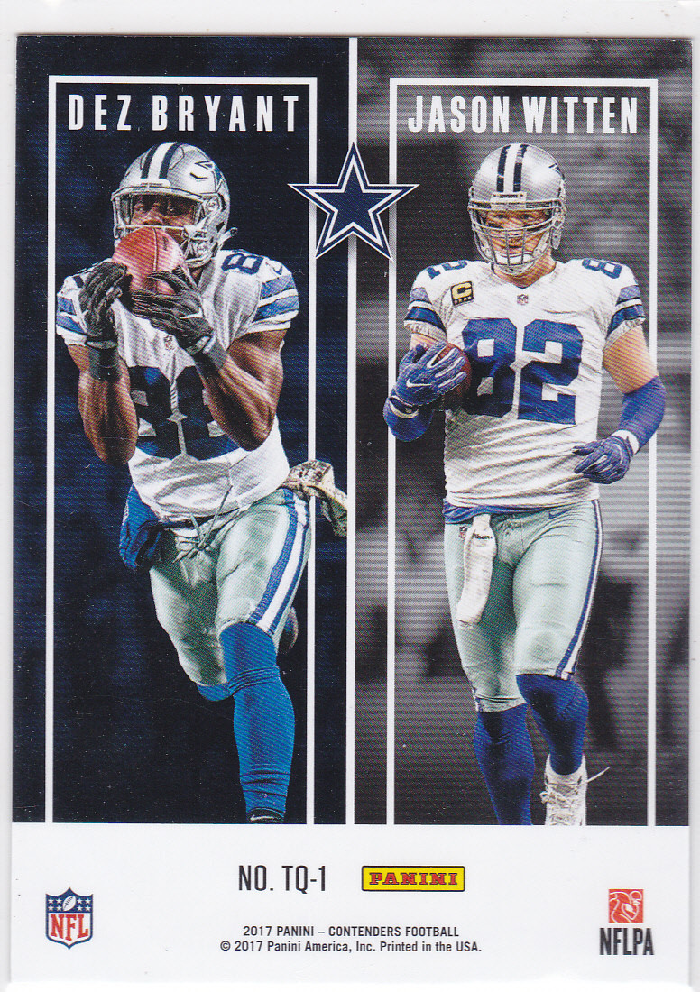 2017 Panini Contenders - Team Quads Dak Prescott, Ezekiel Elliott