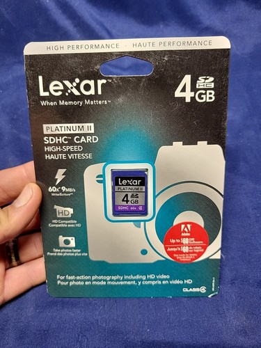 Lexar 4GB Platinum II Memory Stick Card SDHD BRAND NEW - Picture 1 of 2