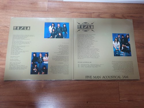 Tesla - Five Man Acoustical Jam 1991 Korea 2 LP Vinyl Insert - Picture 4 of 11