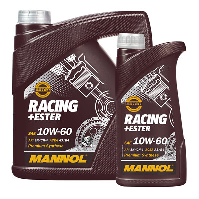 5 (4+1) Liter MANNOL Racing+Ester 10W-60 API SN/SM/CF