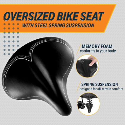 Bike Wide Big Bum Soft Comfort Sattel Fahrradsitz Oversize Polster Pad