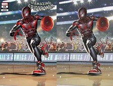 Amazing Spider-Man 68 Kael Ngu Miles Morales Basketball Trade Virgin Variant Set