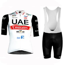 mens UAE Herren Radfahren kurze Ärmel Trikot Bib Shorts Radfahren Shorts Trikot