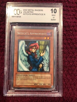 YUGIOH VINTAGE METAL RAIDERS UNLIMITED: WITCH'S APP.,  MRD-121 GRADED 10 RARE! 
