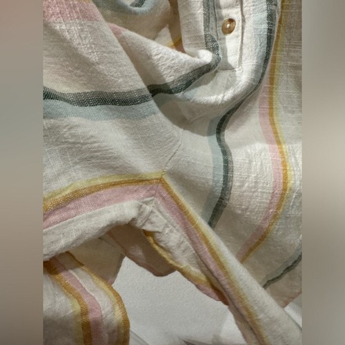 Billabong X The Salty Blonde Dreamweaver Striped 100% Cotton Cropped Jumpsuit M - 第 7/16 張圖片