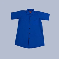 Red Kap Style SP24 Men's Short Sleeve Industrial Work Shirt Royal Blue
