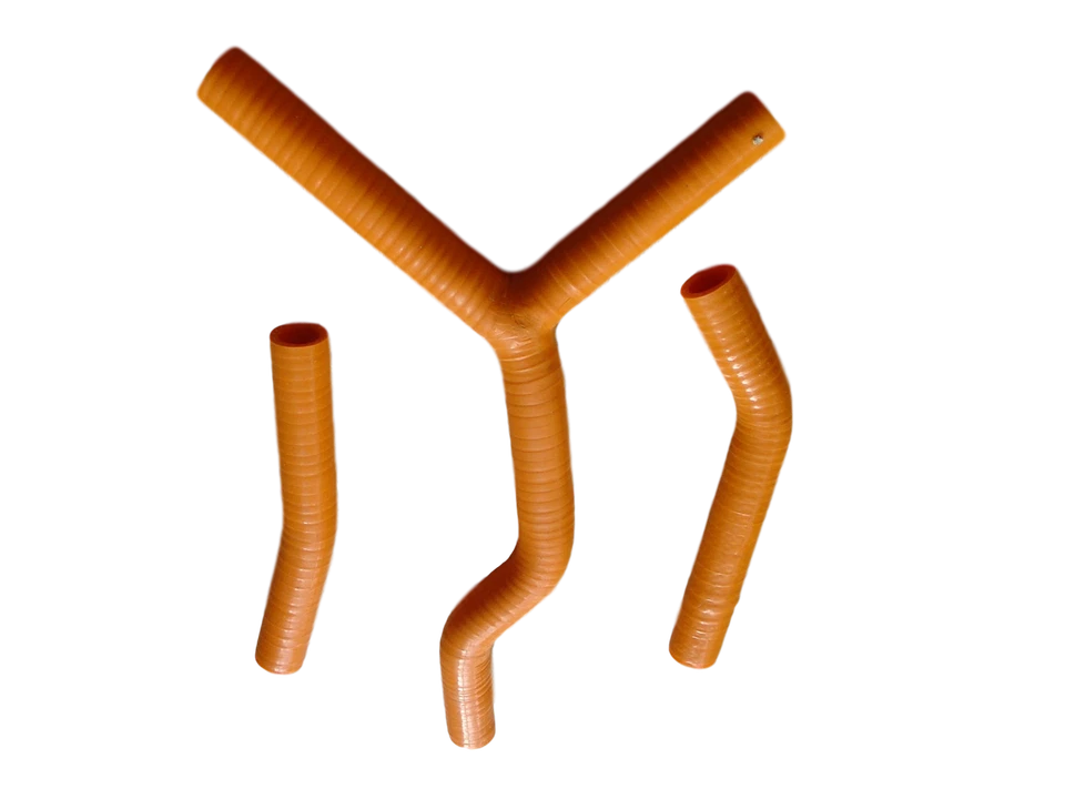 Mangueras de refrigerante de radiador de silicona naranja para KTM 200/250/300 EXC/XC 2004-2007 Foto 3 de 4