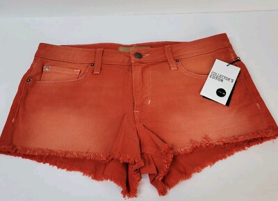  Joe s Jeans COLLECTOR S EDITION Cut Off Shorts Fringed Size 28 Poppy Orange NWT
