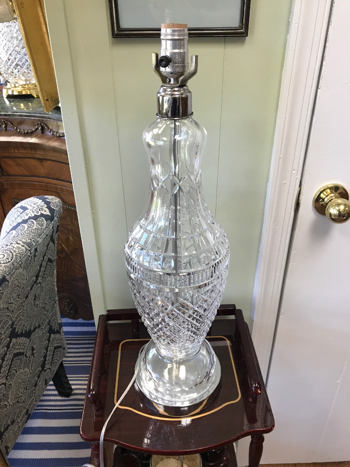 Pair of Old Cut Crystal Waterford Table Lamps eBay